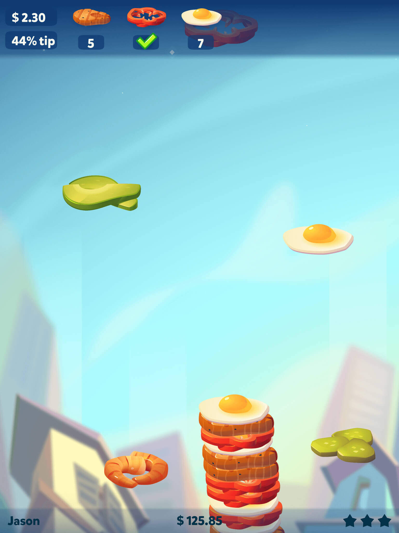 Stapel den Burger